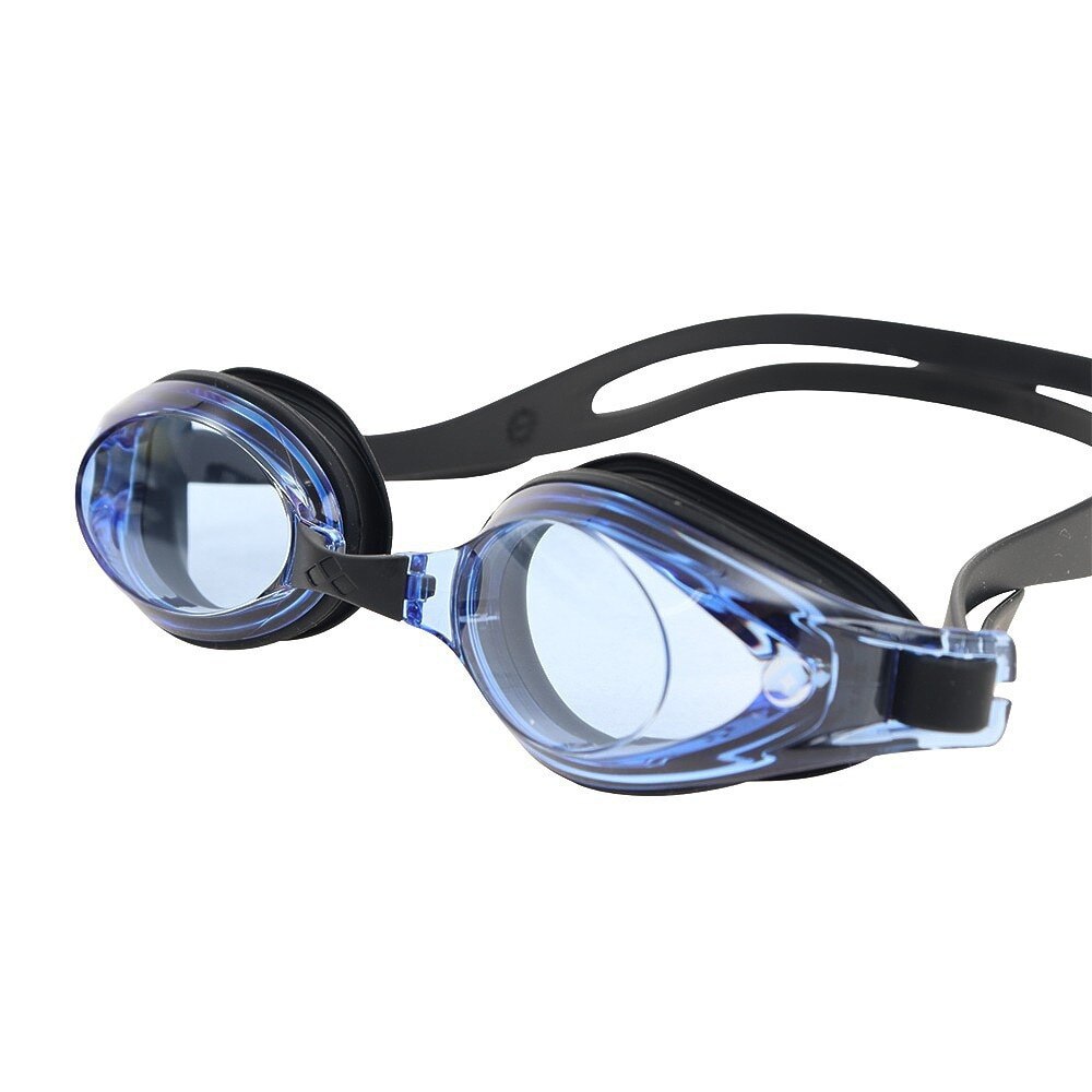 アリーナ（ARENA）（メンズ、レディース）水泳 ゴーグル シルキー フィットネスゴーグル AGL-3100 BLU くもり止め ノーマルレンズ 3Dクッション 黒