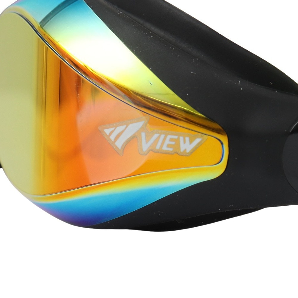 ビュー（VIEW）（メンズ、レディース）ゴーグル 水泳 エイル ミラー V240SAM BRSHD 競泳 くもり止め レーシング UVカット 日本製 薄型レンズ 