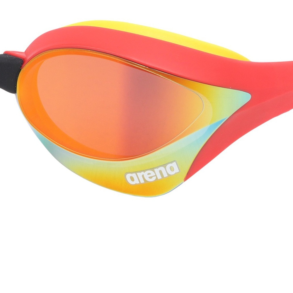 アリーナ（ARENA）（メンズ、レディース）水泳 ゴーグル レーシングゴーグル ミラーレンズ コブラウルトラ WA承認モデル 赤×黄 AS5SGG02U RDYL