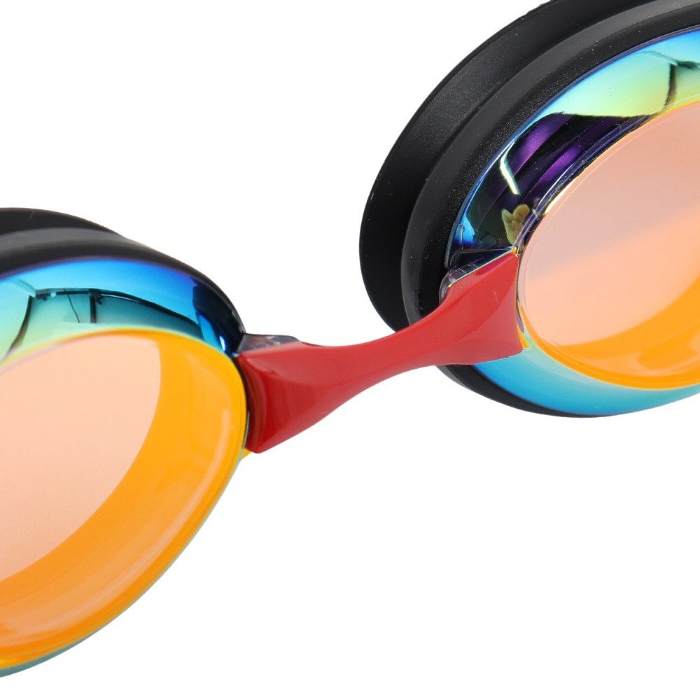 ビュー（VIEW）（キッズ）ゴーグル ジュニア 水泳 レーシングミラー ブラック×レッド V260JSAMSKSHD