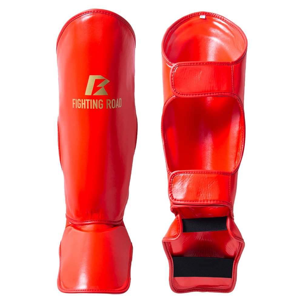 ファイティングロード Co.Ltd（FIGHTING ROAD CO.LTD）（メンズ、レディース）レッグガードLサイズ 赤 FR20SMO007/L/Rトレーニング 防具 48.0×17.0cm