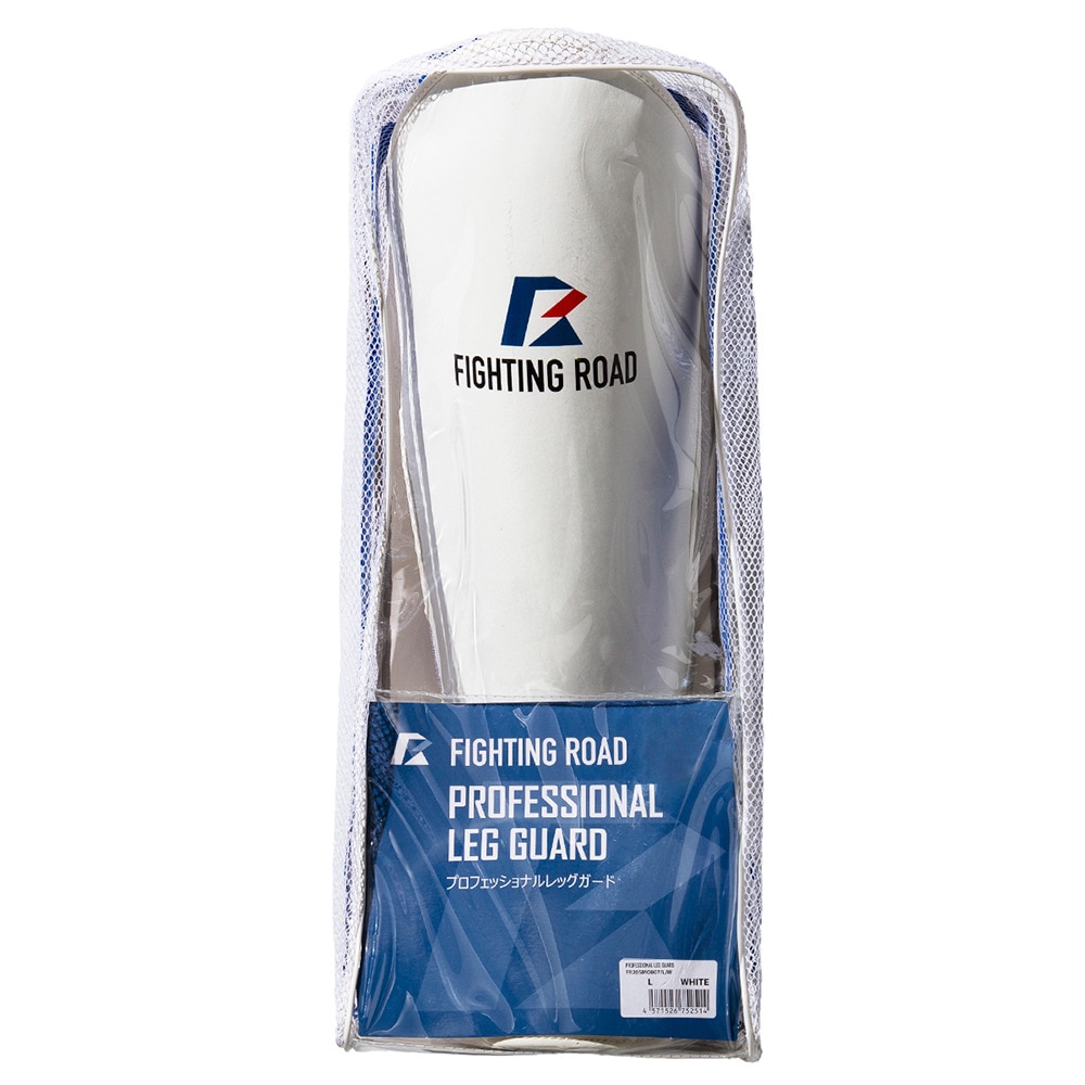 ファイティングロード Co.Ltd（FIGHTING ROAD CO.LTD）（メンズ、レディース）レッグガード Lサイズ 白 FR20SMO007/L/Wトレーニング 防具 48.0×17.0cm