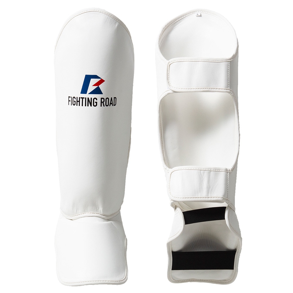 ファイティングロード Co.Ltd（FIGHTING ROAD CO.LTD）（メンズ、レディース）レッグガード Lサイズ 白 FR20SMO007/L/Wトレーニング 防具 48.0×17.0cm