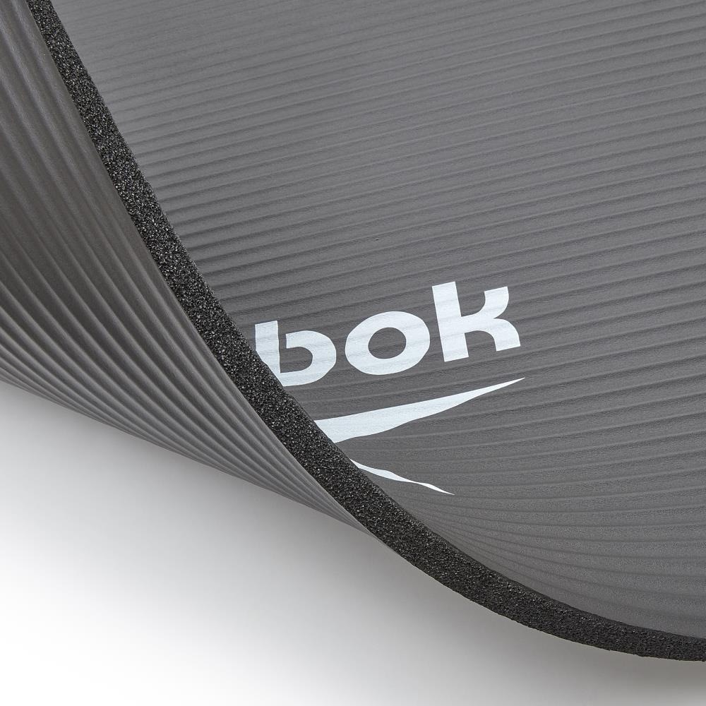 リーボック（REEBOK）（メンズ、レディース）トレーニングマット Fitness 15mm 黒 183×80cm RAMT-11018BK ヨガマット トレーニング 筋トレ エクササイズ 厚手