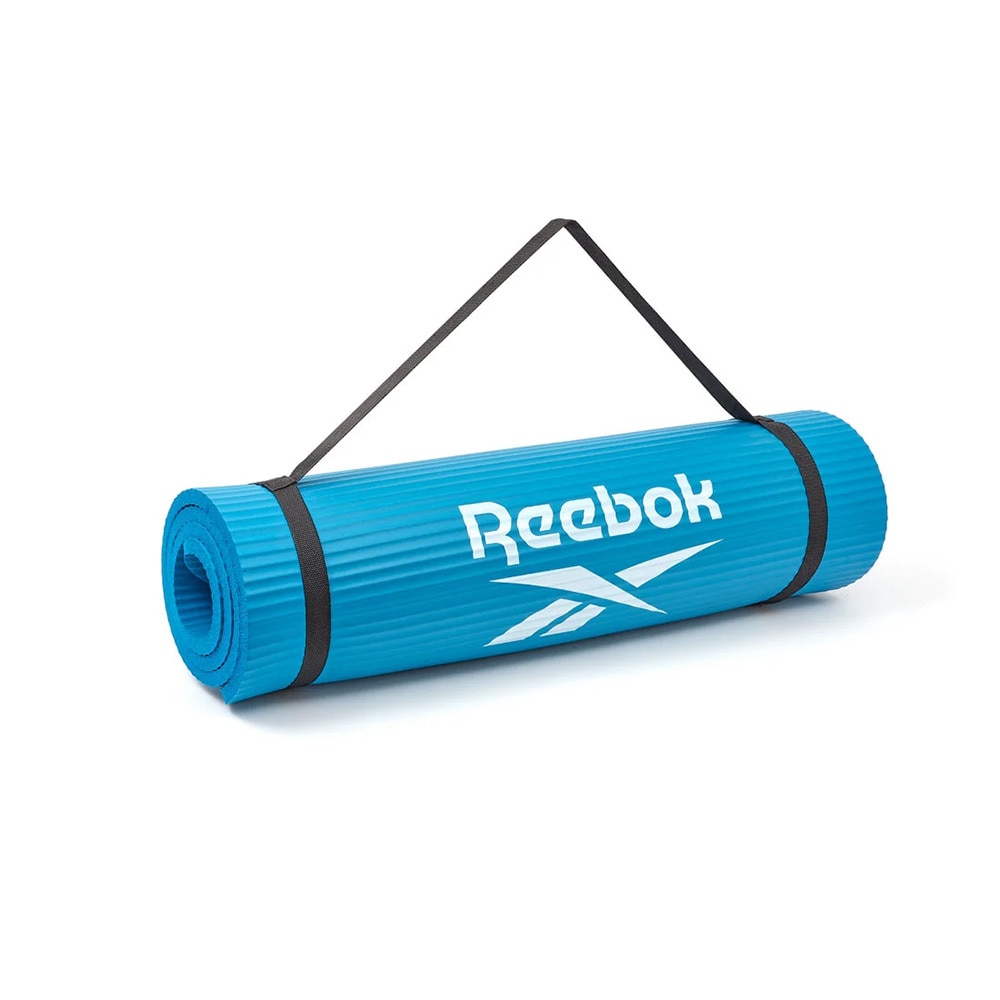 リーボック（REEBOK）（メンズ、レディース）トレーニングマット Fitness 15mm 青 183×80cm RAMT-11018BL ヨガマット トレーニング 筋トレ エクササイズ 厚手