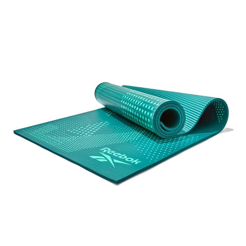 リーボック（REEBOK）（メンズ、レディース）フィットネスマット Fitness 7mm 緑 173×61cm RAMT-12236GN ヨガマット トレーニングマット 筋トレ エクササイズ