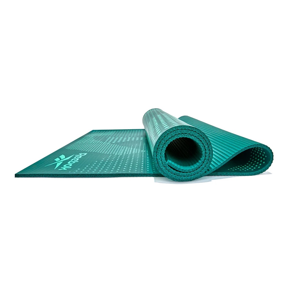 リーボック（REEBOK）（メンズ、レディース）フィットネスマット Fitness 7mm 緑 173×61cm RAMT-12236GN ヨガマット トレーニングマット 筋トレ エクササイズ