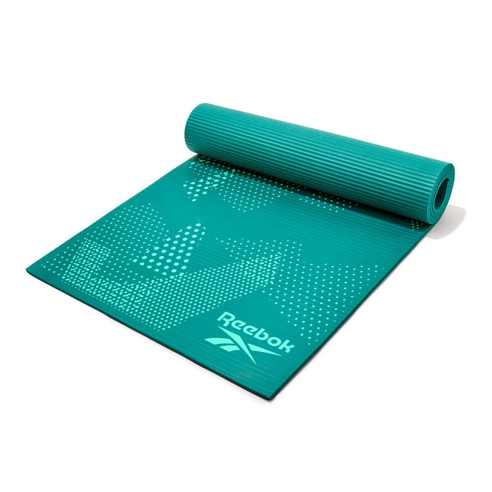 リーボック（REEBOK）（メンズ、レディース）フィットネスマット Fitness 7mm 緑 173×61cm RAMT-12236GN ヨガマット トレーニングマット 筋トレ エクササイズ