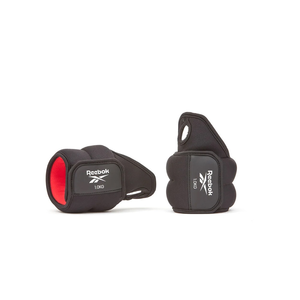 リーボック（REEBOK）（メンズ、レディース）リストウエイト Fitness 1kg 黒 RAWT-11211 重り 手首 アンクル ウエイトトレーニング 2個セット