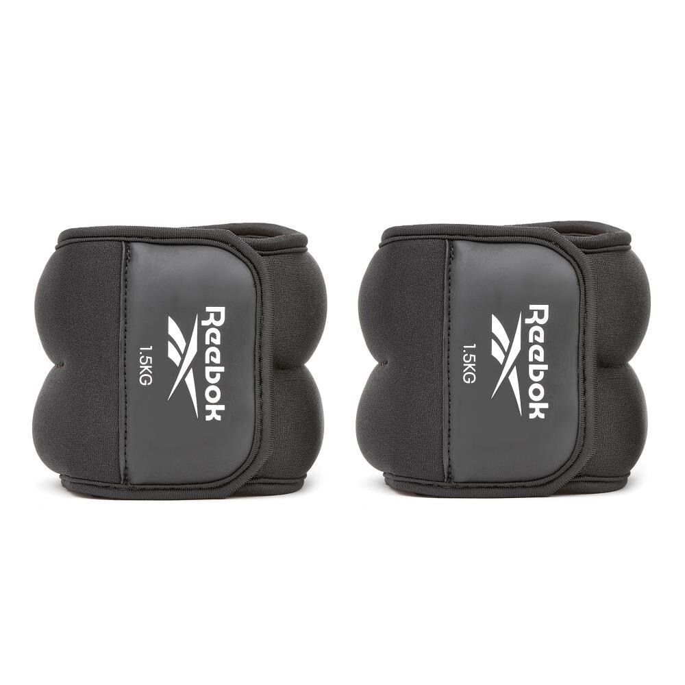 リーボック（REEBOK）（メンズ、レディース）アンクルウエイト Fitness 1.5kg 黒 RAWT-11222 重り 足首 アンクル ウエイトトレーニング 2個セット