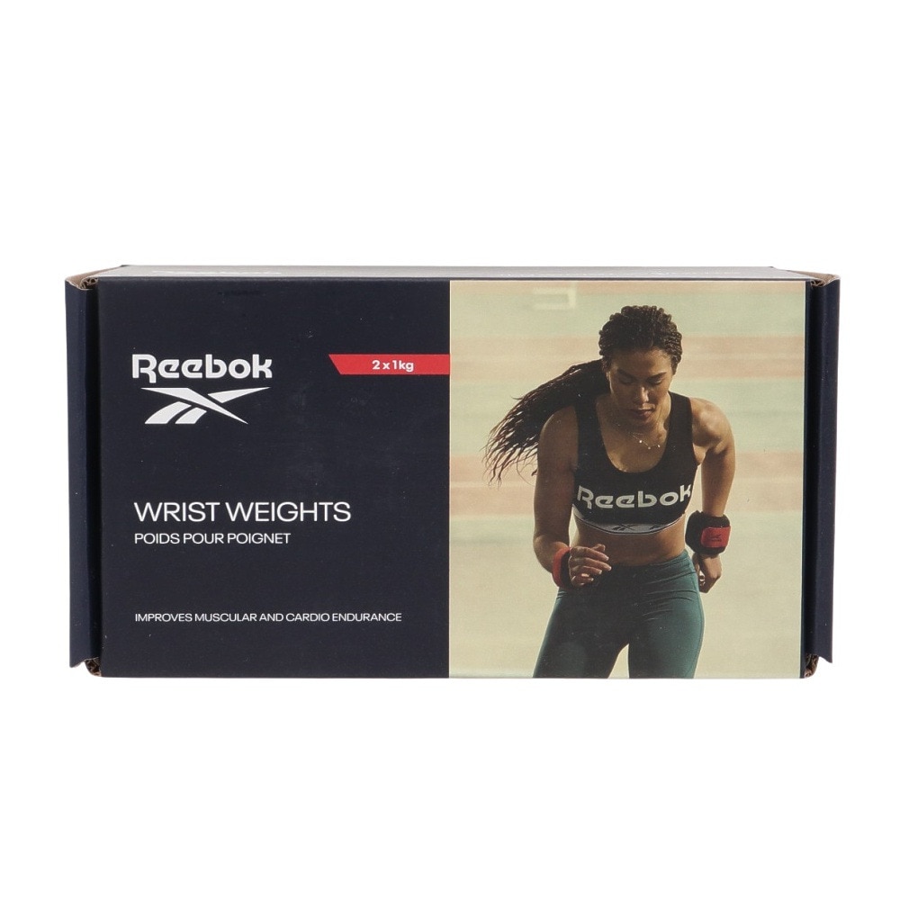 リーボック（REEBOK）（メンズ、レディース）リストウエイト フレックスロック 1kg 黒 RAWT-11261 重り 手首 アンクル ウエイトトレーニング 2個セット 