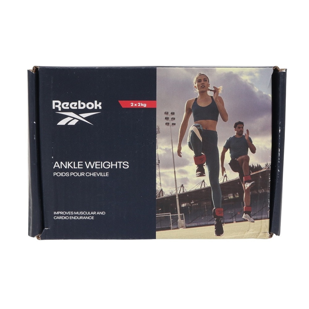 リーボック（REEBOK）（メンズ、レディース）アンクルウエイト フレックスロック 2kg 黒 RAWT-11273 重り 足首 アンクル ウエイトトレーニング 2個セット 