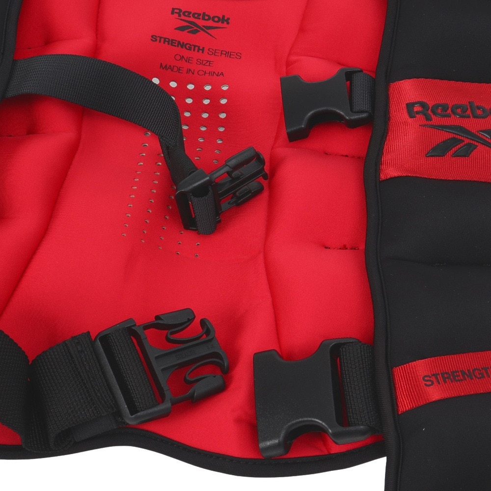 リーボック（REEBOK）（メンズ、レディース）トレーニング ウエイトベスト 5kg 赤 RAWT-11281 ウエイトジャケット 重り ウエイトトレーニング 筋トレ 持久力