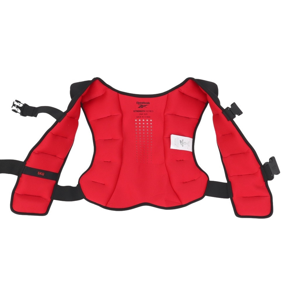 リーボック（REEBOK）（メンズ、レディース）トレーニング ウエイトベスト 5kg 赤 RAWT-11281 ウエイトジャケット 重り ウエイトトレーニング 筋トレ 持久力