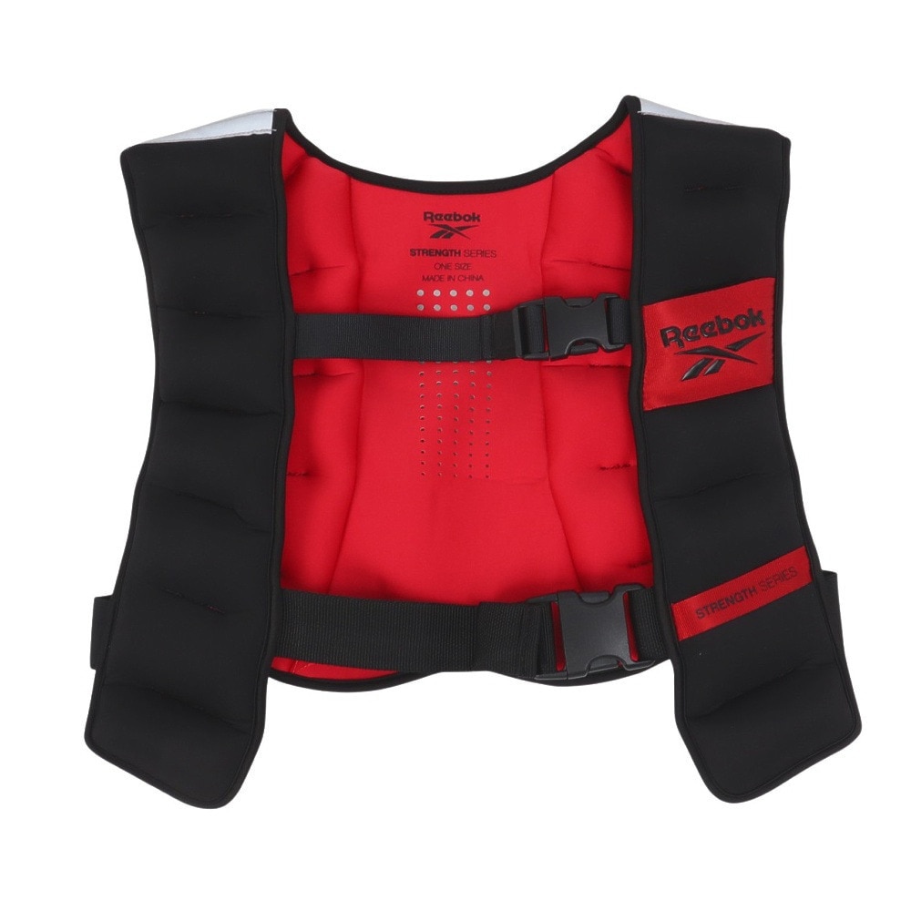 リーボック（REEBOK）（メンズ、レディース）トレーニング ウエイトベスト 5kg 赤 RAWT-11281 ウエイトジャケット 重り ウエイトトレーニング 筋トレ 持久力
