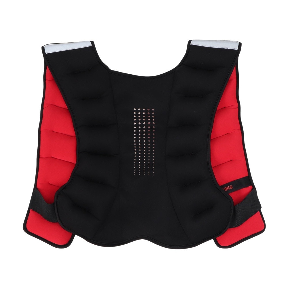 リーボック（REEBOK）（メンズ、レディース）トレーニング ウエイトベスト 10kg 赤 RAWT-11282 ウエイトジャケット 重り ウエイトトレーニング 筋トレ 持久力