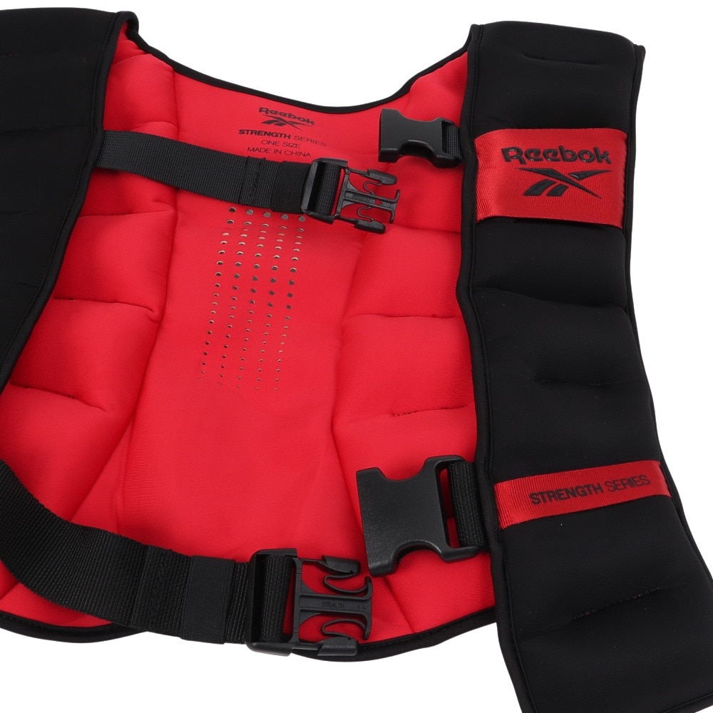 リーボック（REEBOK）（メンズ、レディース）トレーニング ウエイトベスト 10kg 赤 RAWT-11282 ウエイトジャケット 重り ウエイトトレーニング 筋トレ 持久力