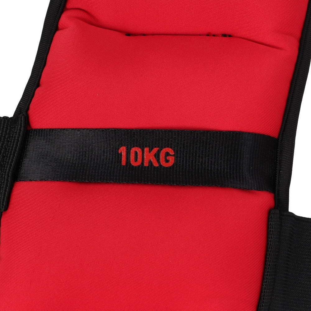 リーボック（REEBOK）（メンズ、レディース）トレーニング ウエイトベスト 10kg 赤 RAWT-11282 ウエイトジャケット 重り ウエイトトレーニング 筋トレ 持久力