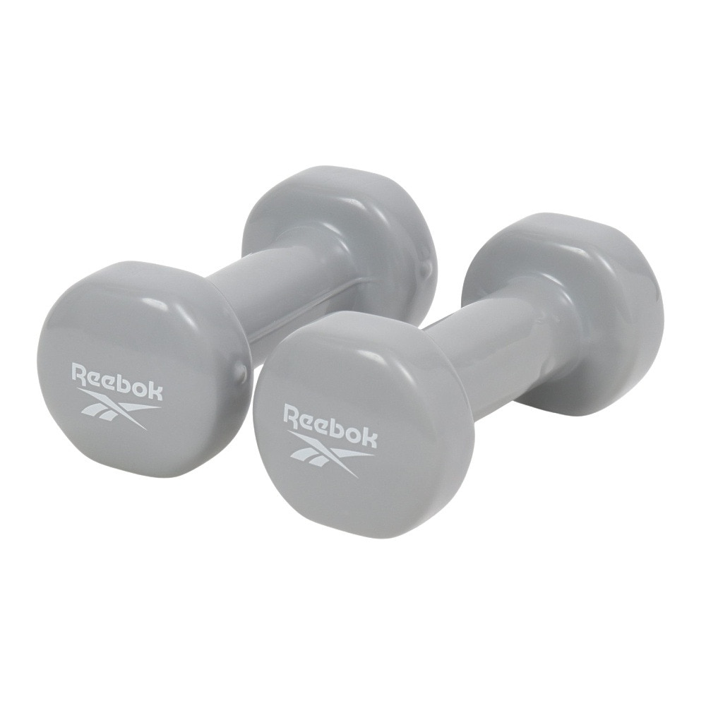 リーボック（REEBOK）（メンズ、レディース）ダンベル2kg ペア グレー RAWT-18002 トレーニング ウエイトトレーニング 2個セット 固定式 筋トレ