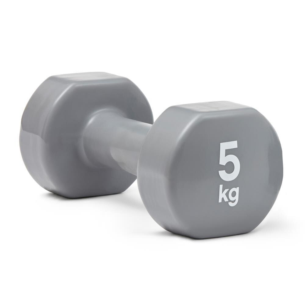 リーボック（REEBOK）（メンズ、レディース）ダンベル Fitness 5kg ペア グレー RAWT-18005 トレーニング ウエイトトレーニング 2個セット 固定式 筋トレ