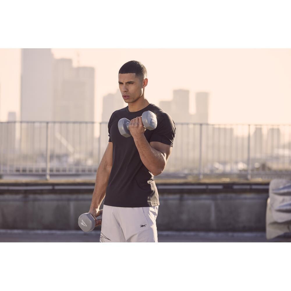 リーボック（REEBOK）（メンズ、レディース）ダンベル Fitness 5kg ペア グレー RAWT-18005 トレーニング ウエイトトレーニング 2個セット 固定式 筋トレ