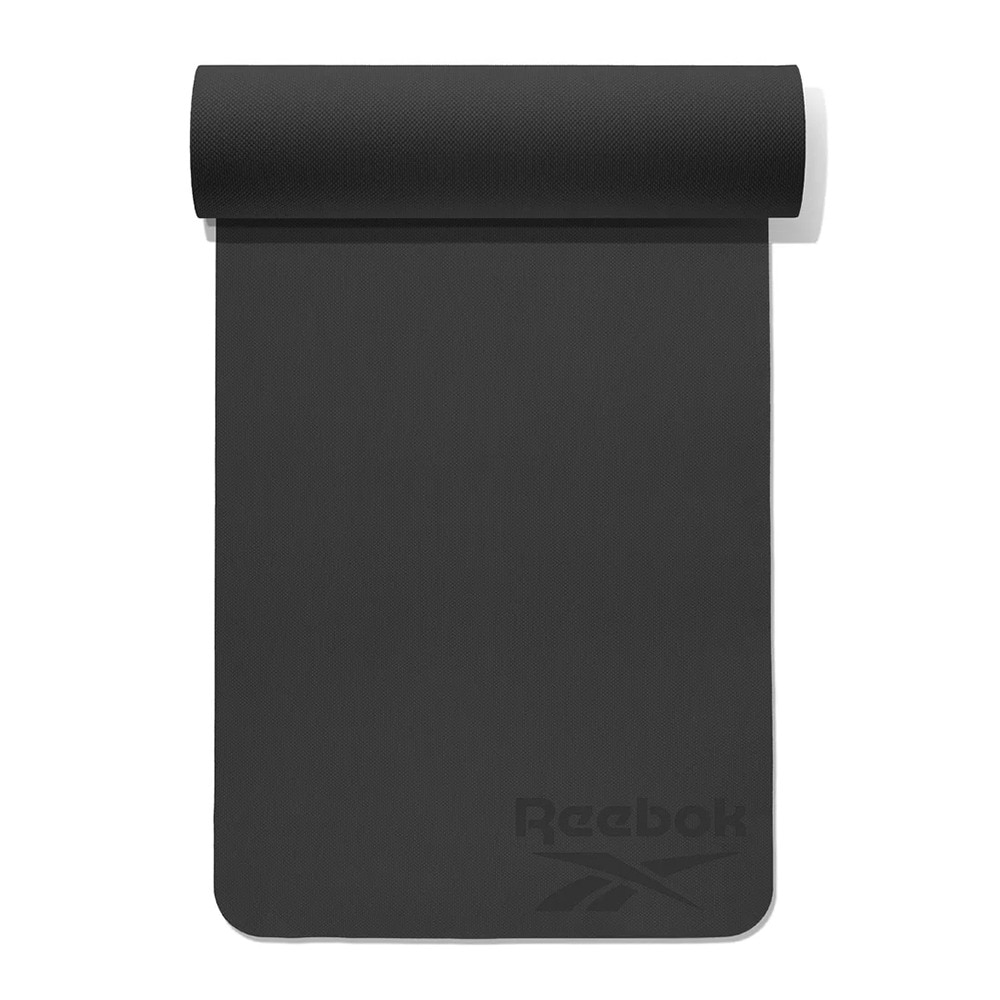リーボック（REEBOK）（メンズ、レディース）ヨガマット Fitness 4mm 黒 176×61cm RAYG-11020BK トレーニングマット ヨガ ストレッチ エクササイズ 薄手