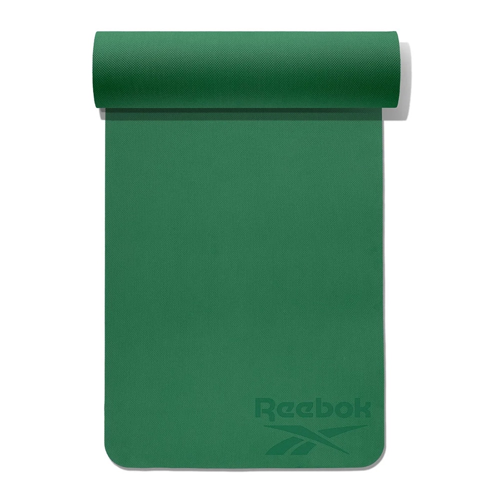 リーボック（REEBOK）（メンズ、レディース）ヨガマット Fitness 4mm 緑 176×61cm RAYG-11020DG トレーニングマット ヨガ ストレッチ エクササイズ 薄手