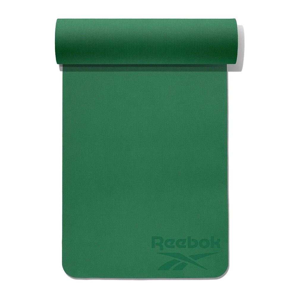 リーボック（REEBOK）（メンズ、レディース）ヨガマット Fitness 4mm 緑 176×61cm RAYG-11020DG トレーニングマット ヨガ ストレッチ エクササイズ 薄手