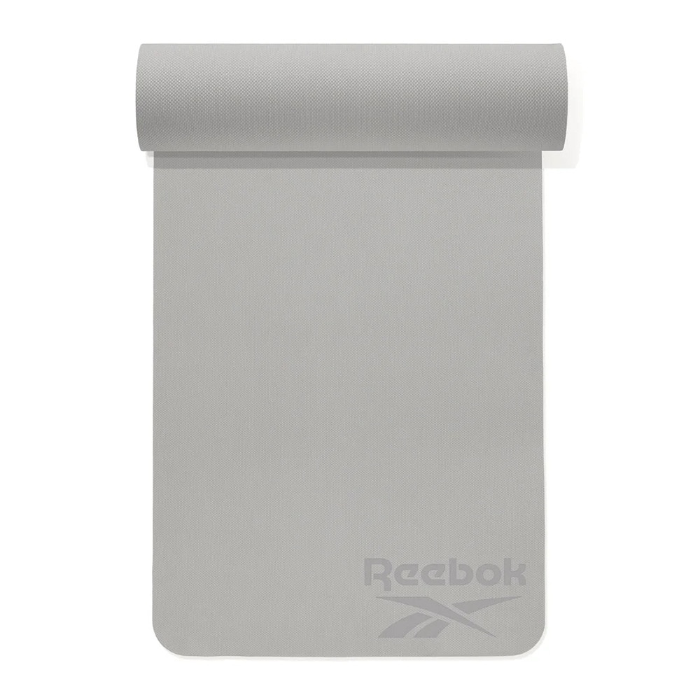 リーボック（REEBOK）（メンズ、レディース）ヨガマット Fitness 4mm グレー 176×61cm RAYG-11020GR トレーニングマット ヨガ ストレッチ エクササイズ 薄手