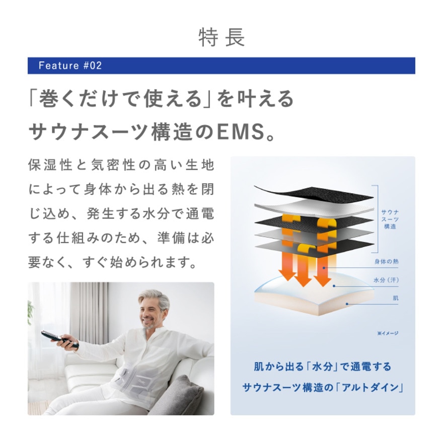 シックスパッド（SIXPAD）（メンズ、レディース）メディカル コア Lサイズ SE-CG-14C-L
