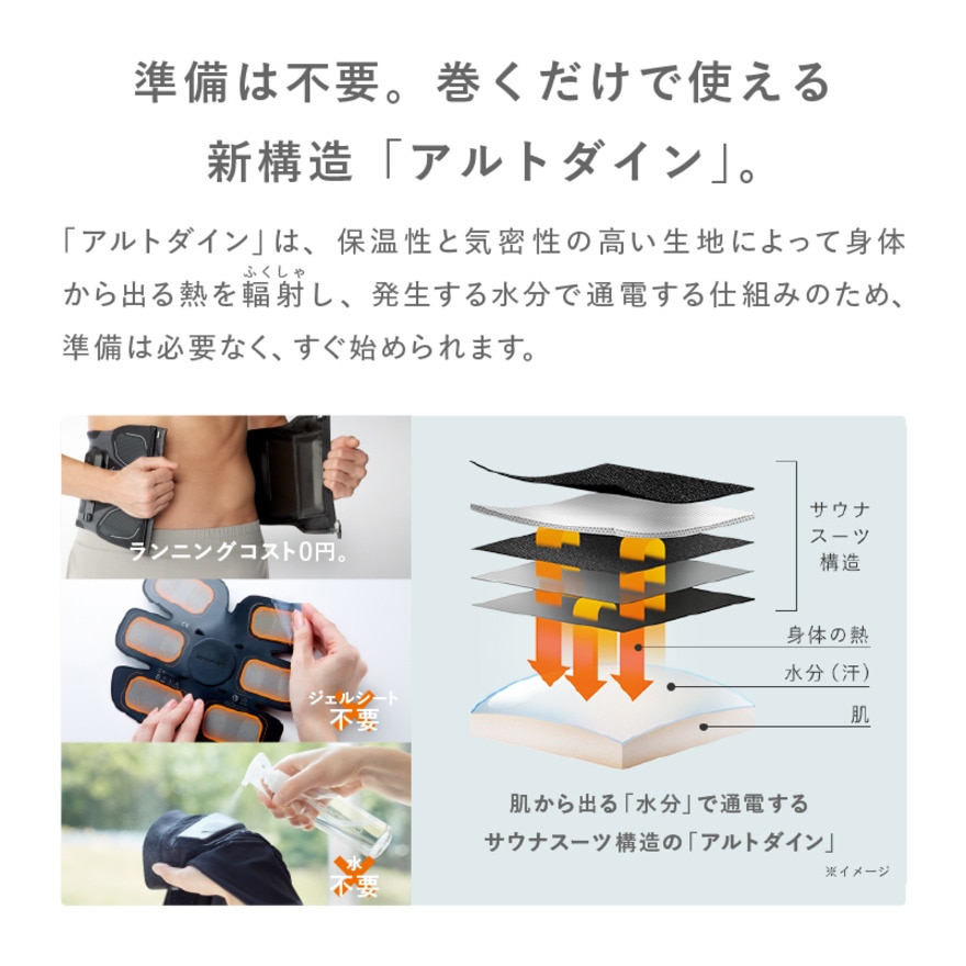 シックスパッド（SIXPAD）（メンズ、レディース）アブズ2 Lサイズ SE-CK-03C-L