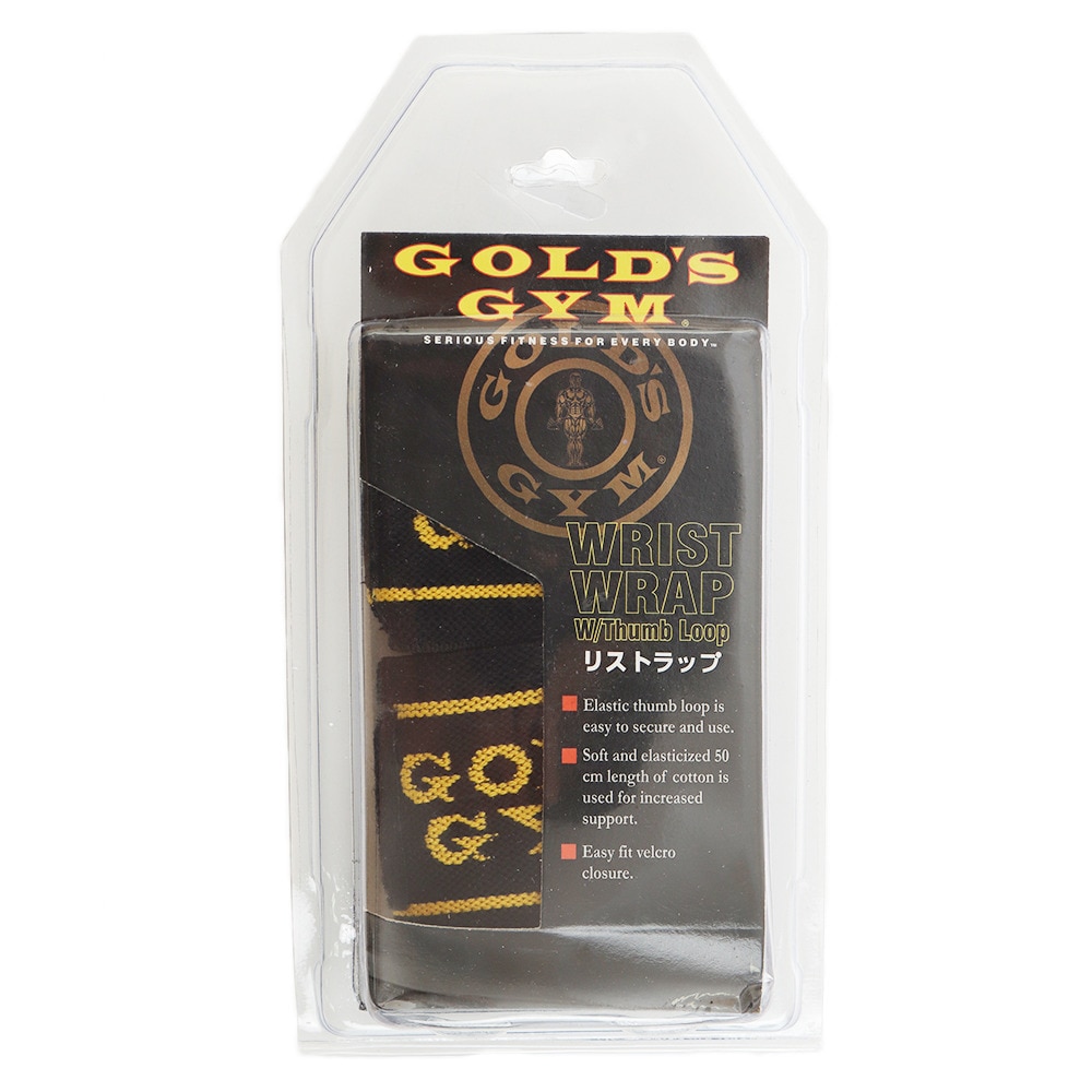 ゴールドジム（GOLD'S GYM）（メンズ、レディース）ループ付きリストラップ G3511