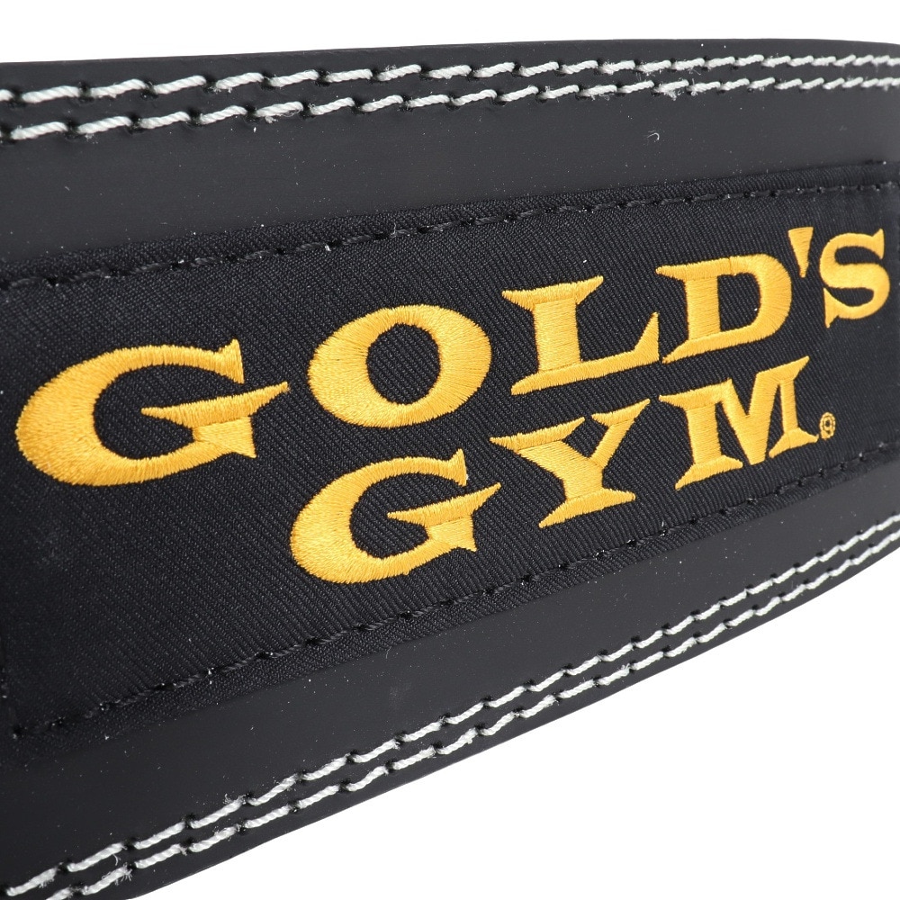 ゴールドジム（GOLD'S GYM）（メンズ、レディース）トレーニングレザーベルト G3368 BK