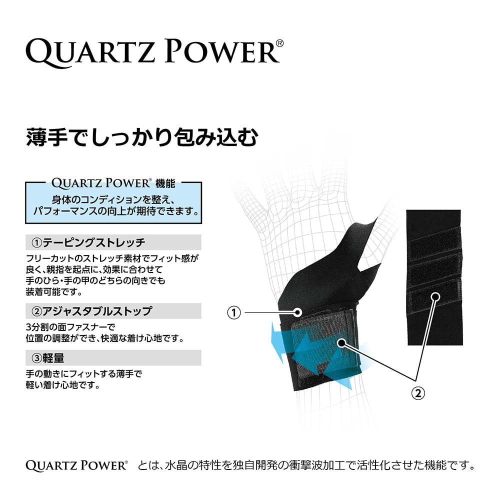 クライス（QULiS）（メンズ、レディース）メッシュライトサポーター 手首 20ME2141