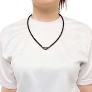 (メンズ、レディース)ラクワ(RAKUWA) 磁気チタンネックレスS-2 55cm 0215TG677054 (ブラック)