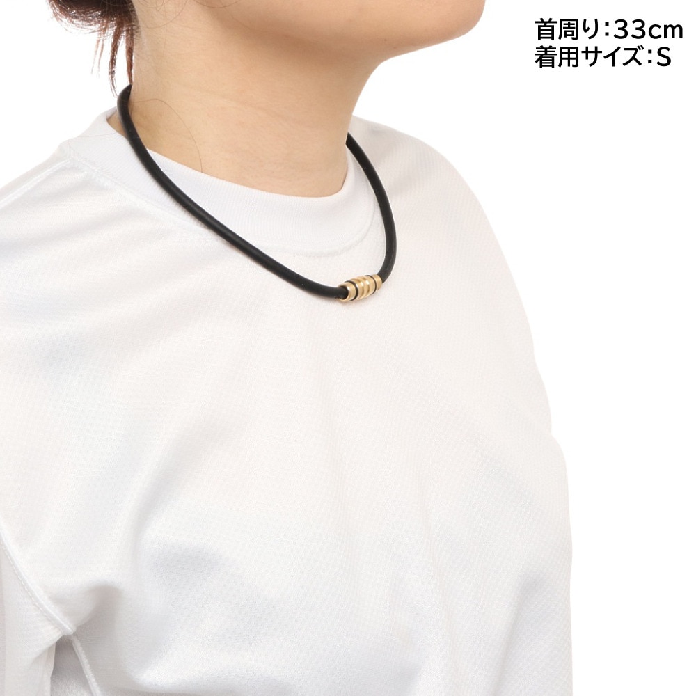 コラントッテ（Colantotte）（メンズ、レディース、キッズ）磁気 ネックレス クレスト プレミアムカラー PGD ABAAS52 (ブラック×ゴールド) 正規品