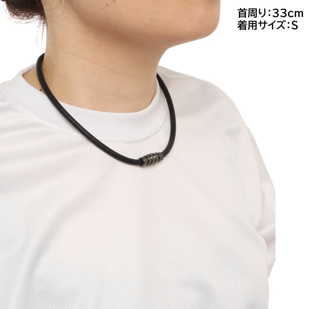 コラントッテ（Colantotte）（メンズ、レディース、キッズ）磁気 ネックレス クレスト プレミアムカラー PBK ABAAS53 (ブラック) 正規品