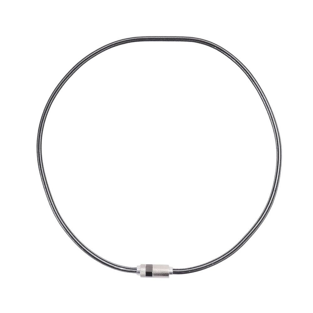 ファイテン（PHITEN）（メンズ、レディース）RAKUWA磁気ネックレス ローレット 50cm シルバー/ブラック 0223TG898053