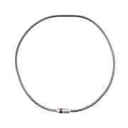 ファイテン（PHITEN）（メンズ、レディース）RAKUWA磁気ネックレス ローレット 50cm シルバー/ブラック 0223TG898053