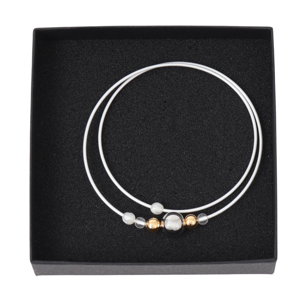 ファイテン（PHITEN）（メンズ、レディース）RAKUWAネックレスワイヤー ミラーボール SL GD 40cm 0224TG929051