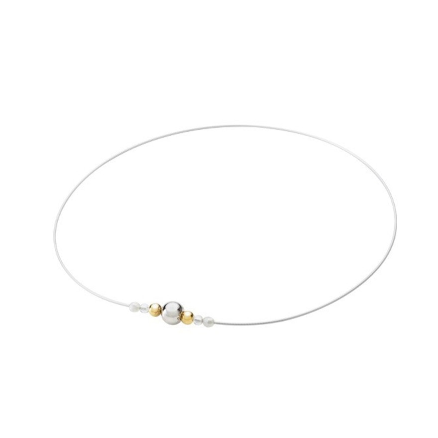 ファイテン（PHITEN）（メンズ、レディース）RAKUWAネックレスワイヤー ミラーボール SL GD 40cm 0224TG929051