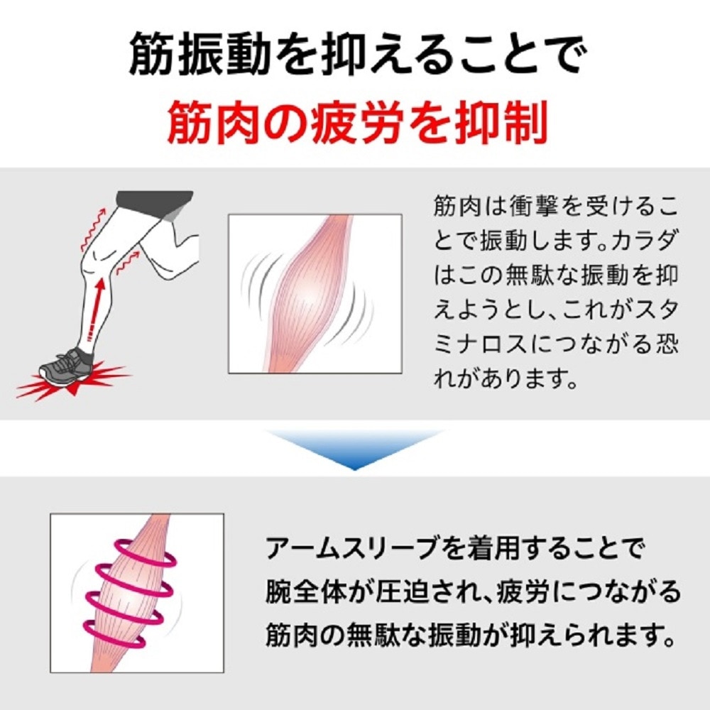ザムスト（ZAMST）（メンズ、レディース）腕サポーター アームスリーブ 黒 SS～L 両腕入り UVカット