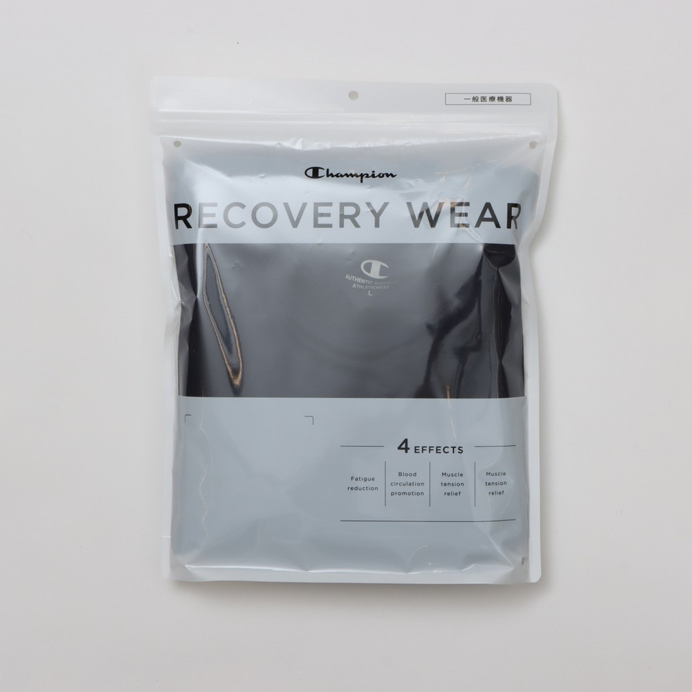 チャンピオン（CHAMPION）（メンズ、レディース）リカバリーウェア RECOVERY 長袖 Tシャツ 紺 S-LLサイズ C3-CS490 370 ロンT 一般医療機器 ルームウェア