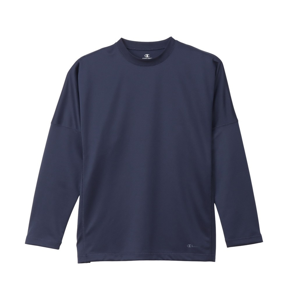 チャンピオン（CHAMPION）（メンズ、レディース）リカバリーウェア RECOVERY 長袖 Tシャツ 紺 S-LLサイズ C3-CS490 370 ロンT 一般医療機器 ルームウェア