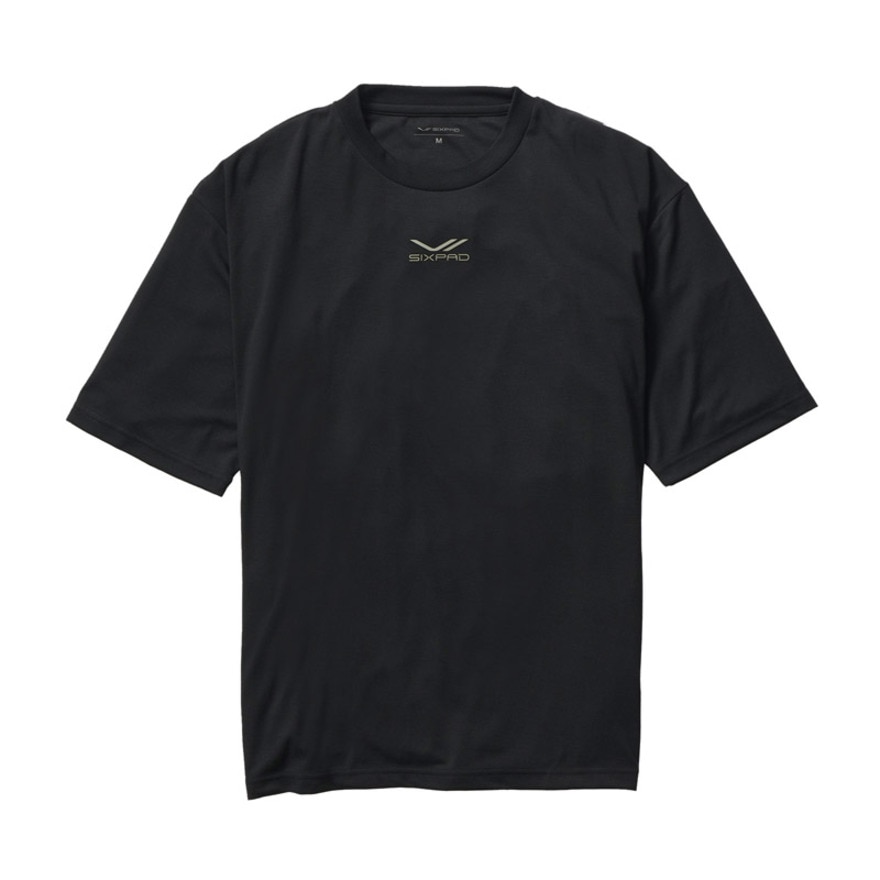 シックスパッド（SIXPAD）（メンズ、レディース）リカバリーウェア スリープトップ 半袖Tシャツ SO-AR-03A-S 黒 Sサイズ一般医療機器 遠赤外線 血行促進 疲労回復
