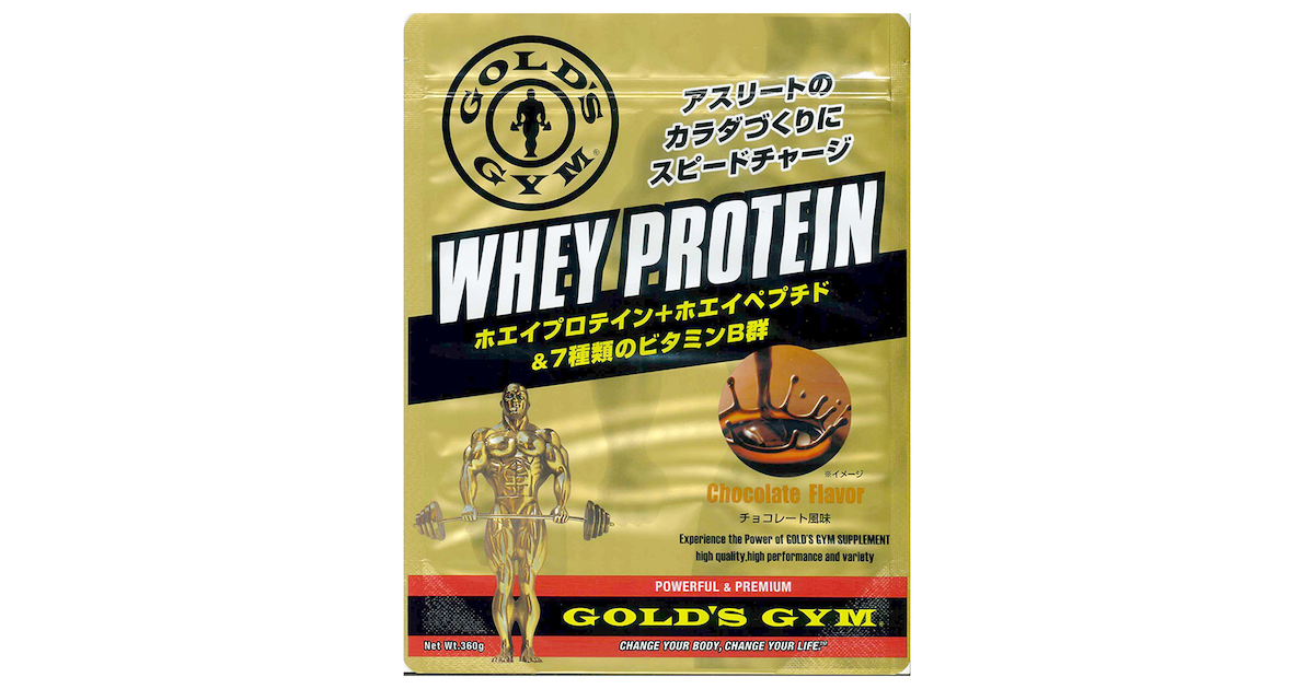ゴールドジム｜ホエイプロテイン チョコレート風味 360g F5536 計量スプーン付 - スポーツ用品はスーパースポーツゼビオ