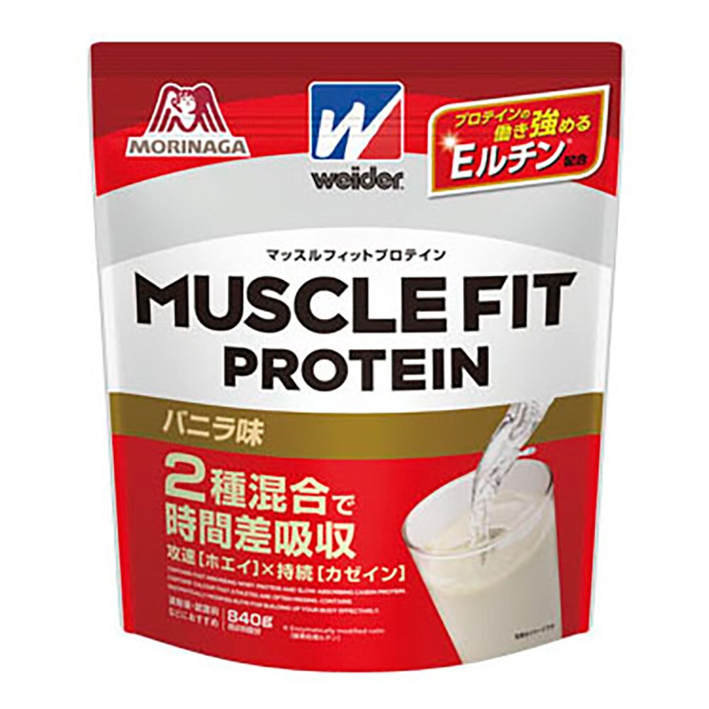 ウイダー（WEIDER）（メンズ、レディース）マッスルフィットプロテイン バニラ味 900g C6JMM51100 ホエイたんぱく カゼインたんぱく カルシウム グルタミン 