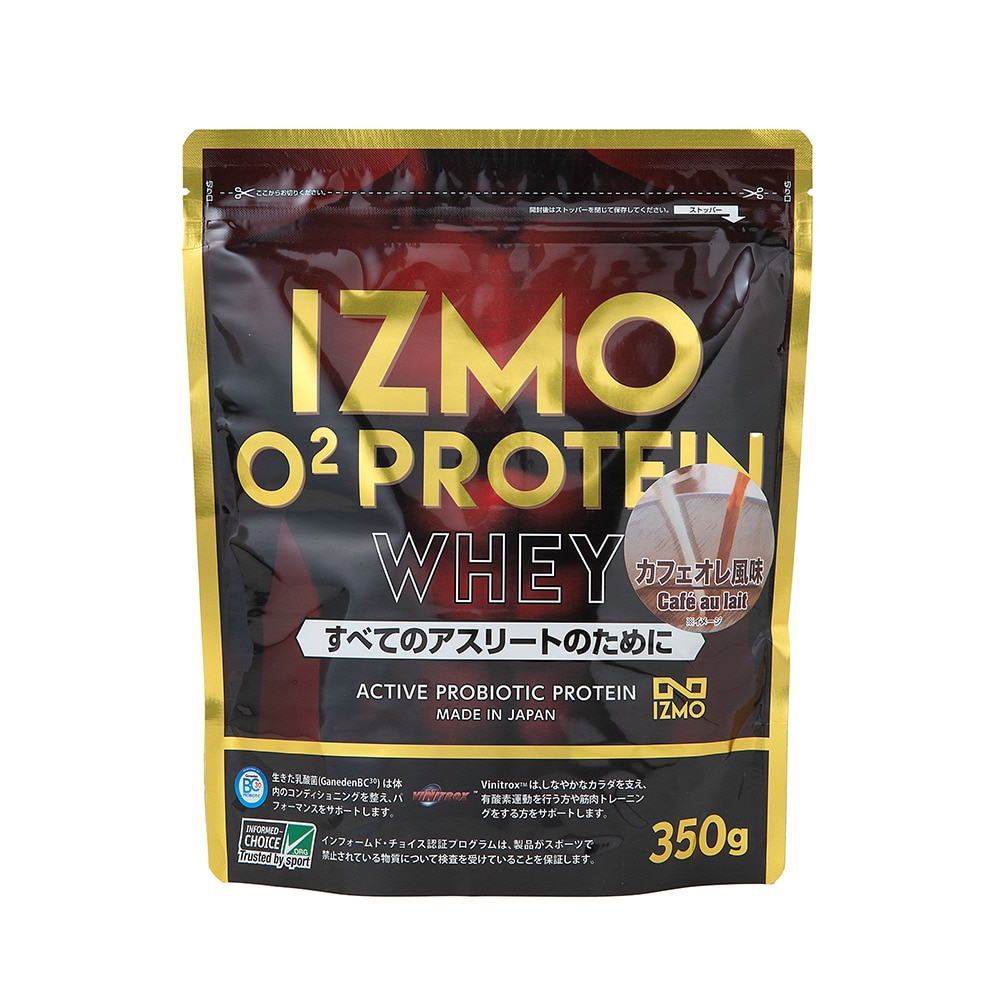 イズモ（IZMO）（メンズ、レディース）O2 プロテイン ホエイ100 乳酸菌 マルチビタミン配合 ヴィニトロクス配合 カフェオレ風味 350g  約18食入 スポーツ用品はスーパースポーツゼビオ