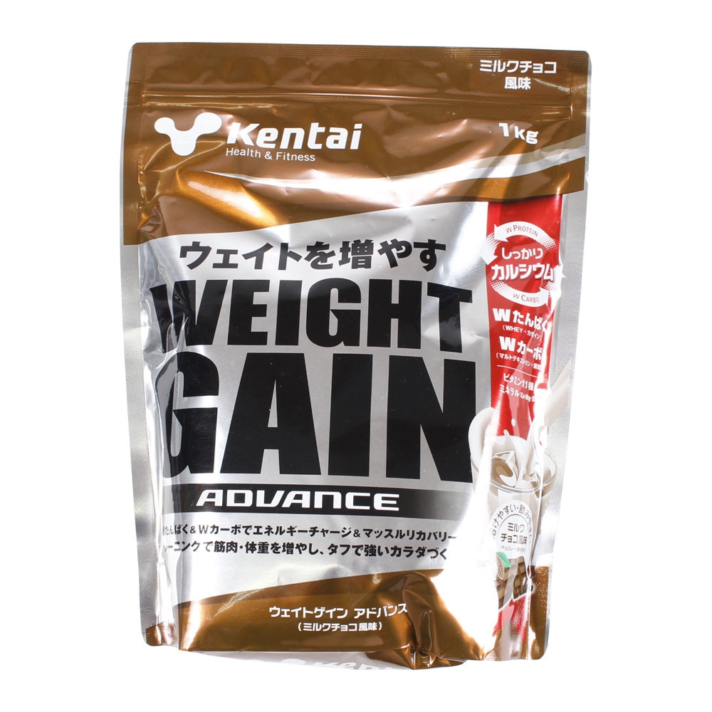 ケンタイ ウェイトゲイン アドバンス ミルクチョコ風味 プロテイン K3220 1kg ホエイたんぱく カゼインたんぱく ＦＦ 0 アクセサリー