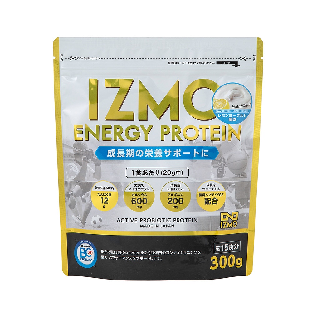 イズモ（IZMO）（メンズ、レディース）ENERGY プロテイン 乳酸菌 アルギニン 酵母ペプチドYGF レモンヨーグルト風味 JR300-LY 300g 約15食入 オンライン価格